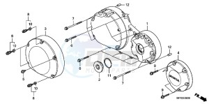 VT1300CXAC drawing RIGHT CRANKCASE COVER