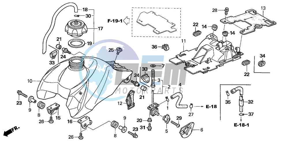 FUEL TANK (TRX450R4,5,6,7/ER6,7)