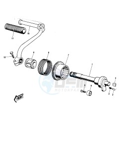 G5 (B-C) 100 drawing KICKSTARTER MECHANISM -- 74-75 B_C- -