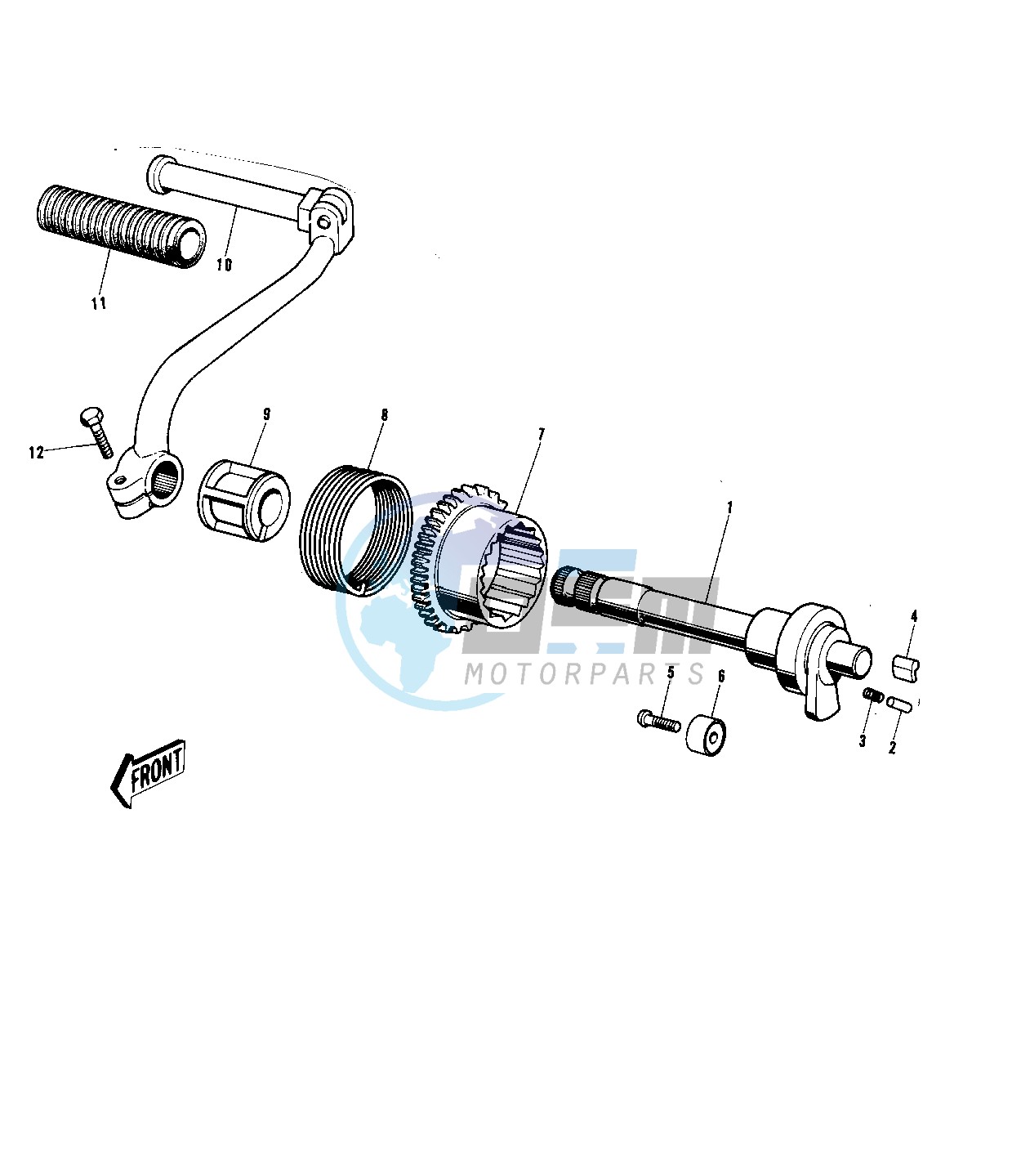 KICKSTARTER MECHANISM -- 74-75 B_C- -