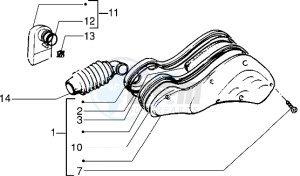 Zip 50 RST freno a disco drawing Air Cleaner