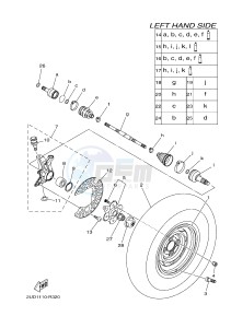 YFM700FWAD YFM70GPHH GRIZZLY 700 EPS (B1A3) drawing FRONT WHEEL