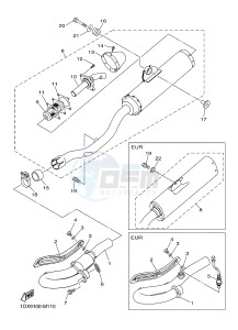 WR450F (1DX9 1DX6 1DX8 1DX7) drawing EXHAUST