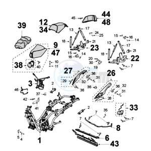 SAT400 SC drawing FRAME AND SADDLE