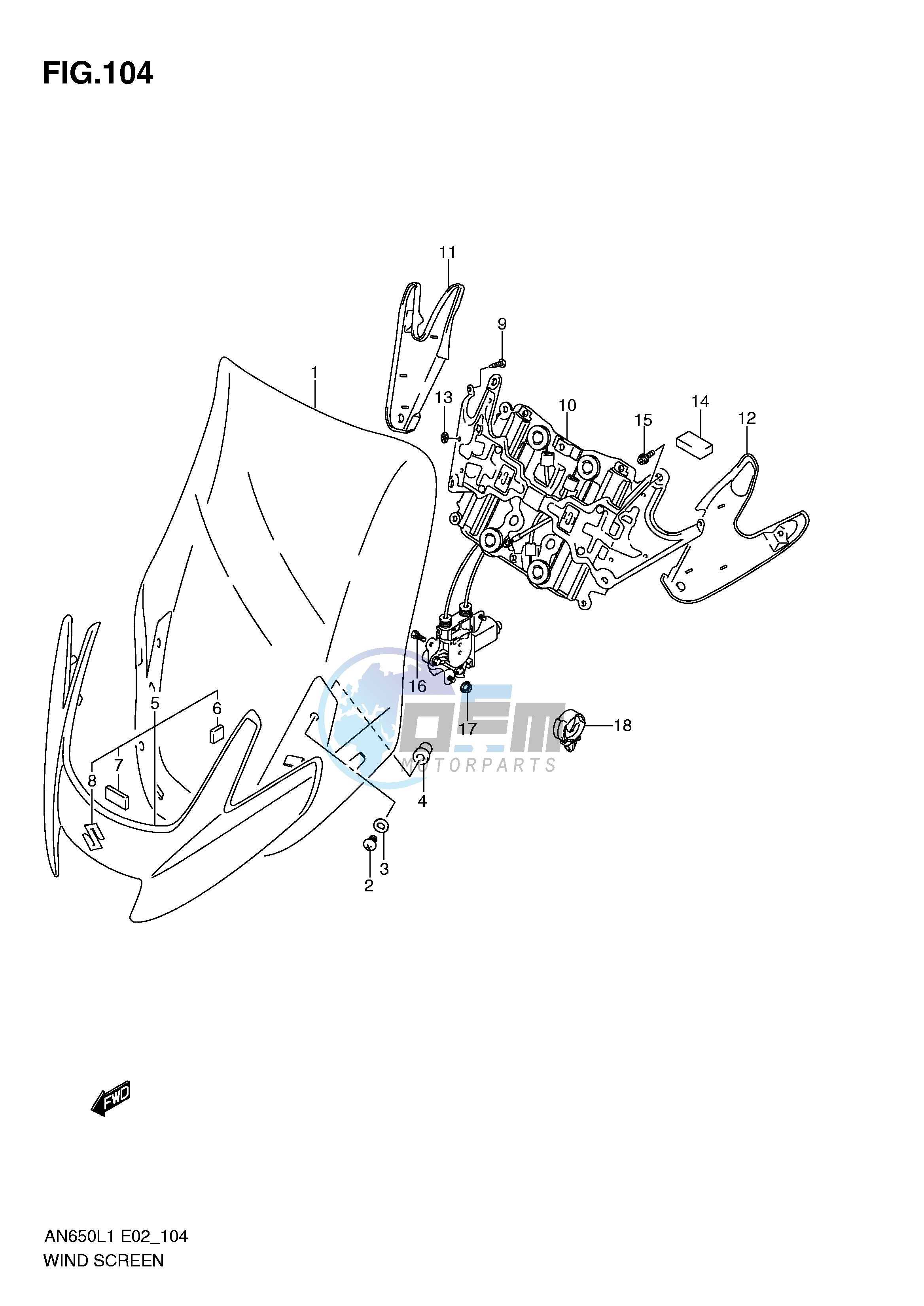 WIND SCREEN (AN650AL1 E19)