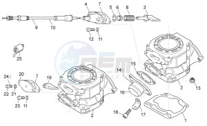 RX-SX 125 2008-2010 drawing Cylinder - Exhaust valve