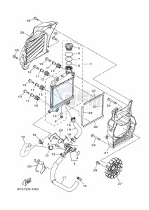 MWS125-C TRICITY 125 (BCS5) drawing RADIATOR & HOSE