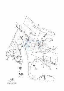 XTZ690 TENERE 700 (BMB8) drawing STEERING HANDLE & CABLE