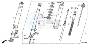 CBR1000RA9 ED / ABS REP drawing FRONT FORK