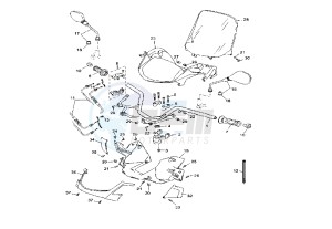 YP R X-MAX 250 drawing STEERING HANDLE- CABLE