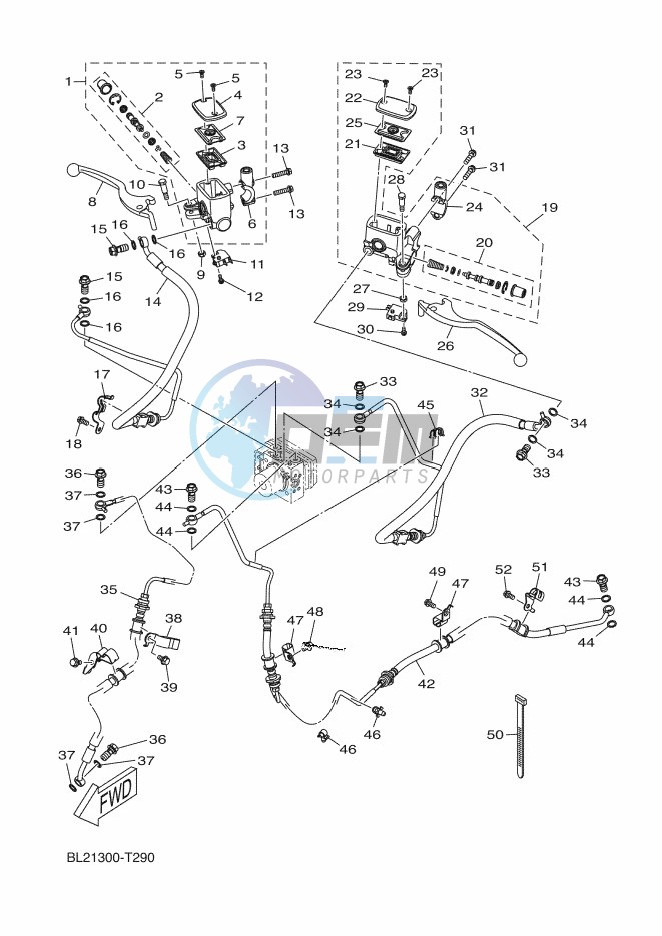 M. CYLINDER FOR DISK BRAKE