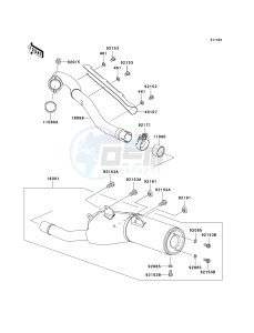 KLX 300 A [KLX300R] (A6F-A7A) A7F drawing MUFFLER-- S- --- CN- -