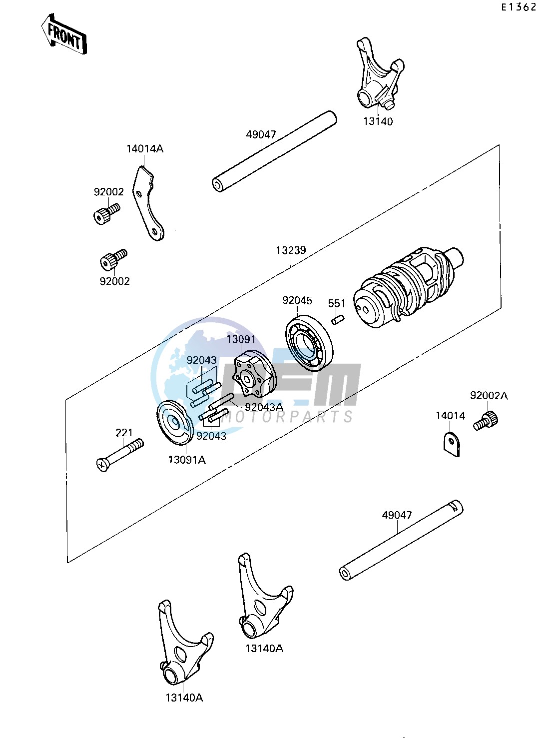 GEAR CHANGE DRUM_SHIFT FORK-- S- -