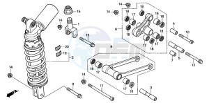 VTR1000SP RC51 drawing REAR CUSHION (VTR1000SPY/ 1)