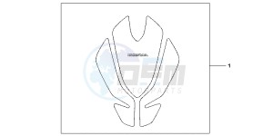 CBR125RWB CBR125RW E drawing TANK PAD TULI P SHAPE