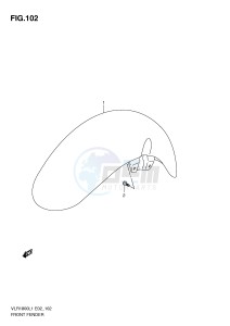 VLR1800 (E2) drawing FRONT FENDER (VLR1800UFL1 E19)