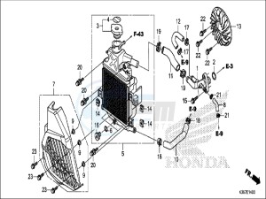 WW125EX2H WW125 E drawing RADIATOR