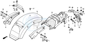 VT750DC SHADOW SPIRIT drawing REAR FENDER