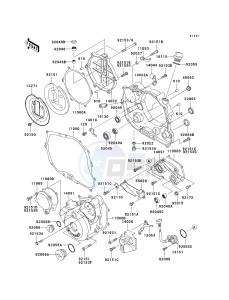 KLX 250 H [KLX250S] (H6F-H7F) H6F drawing ENGINE COVER-- S- -