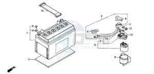 CH125 SPACY 125 drawing BATTERY (CH125J/L/M/N/P/R)