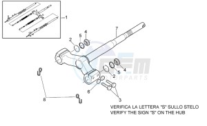 Leonardo 125-150 drawing Front fork - Stem base