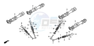 ST1300 drawing CAMSHAFT/VALVE