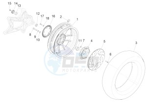 GTS SUPER- SUPER SPORT 150 4T 3V IE ABS E3-E4 (APAC) drawing Rear wheel