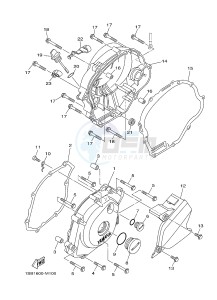 XTZ125E (1SB1) drawing CRANKCASE COVER 1