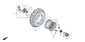 TRX450FM drawing REAR WHEEL