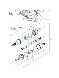 MULE PRO-DX KAF1000EGF EU drawing Drive Shaft-Rear