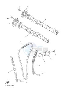 YZF-R6 600 R6 (2CXB 2CXC) drawing CAMSHAFT & CHAIN