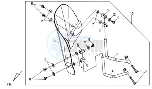 FIDDLE II 125 drawing WINDSCREEN