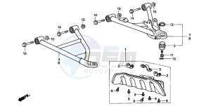 TRX300FW FOURTRAX 300 4X4 drawing FRONT ARM (TRX300FW)