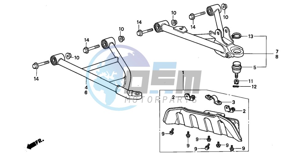 FRONT ARM (TRX300FW)