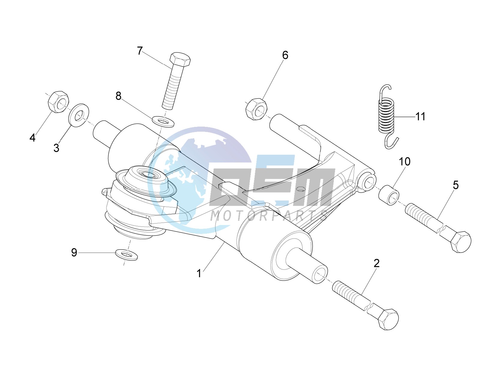 Swinging arm