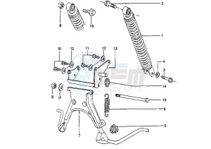 SPEEDFIGHT - 100 cc drawing REAR SUSPENSION