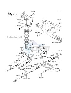 KX450F KX450D6F EU drawing Suspension