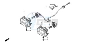 TRX350TE RANCHER ES drawing HEADLIGHT (TRX350TM/TE)