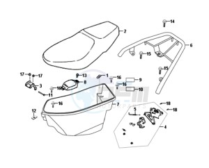 ORBIT II 50 2T NAKED L6 drawing BUDDY SEAT - HELMET BOX - CARRIER