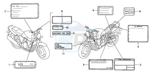 CB1000F drawing CAUTION LABEL