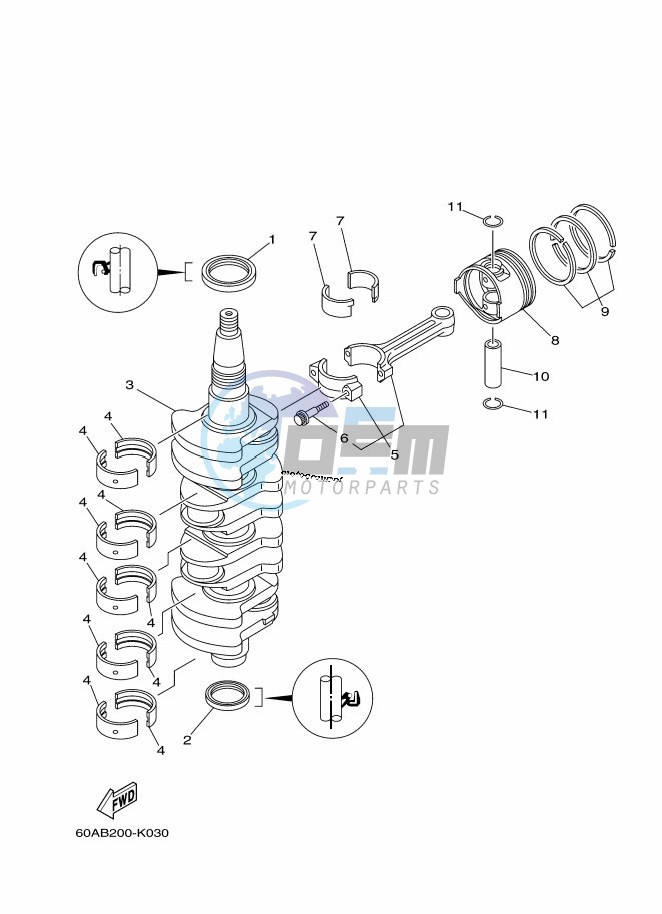 CRANKSHAFT--PISTON