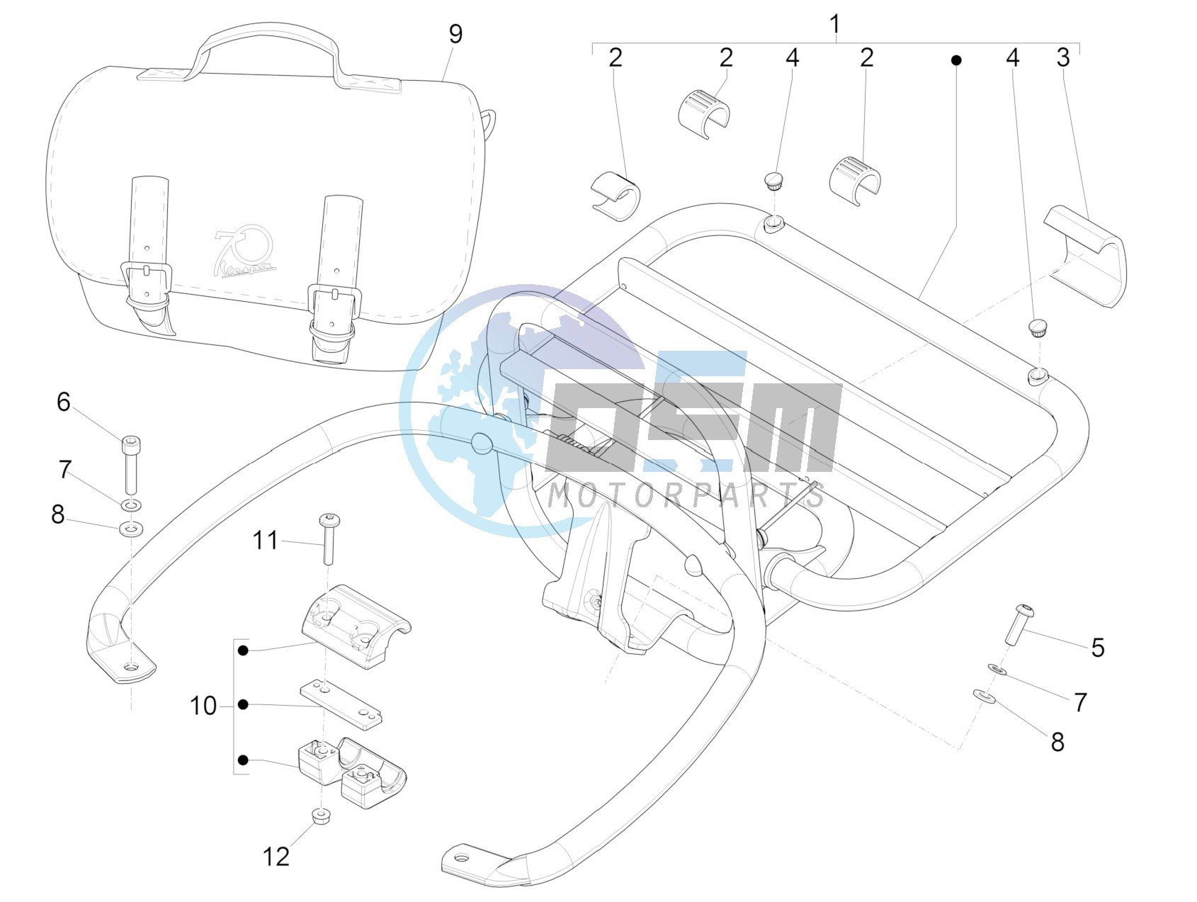 Rear luggage rack