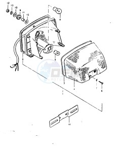 GSX1100 (T-X) drawing REAR COMBINATION LAMP (E2, E4, E21)