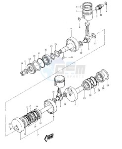 JS 400 A [JS400] (A3) [JS400] drawing CRANKSHAFT_PISTONS