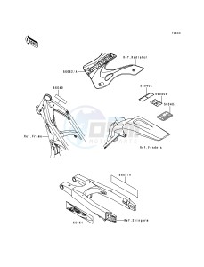 KX 125 L [KX125] (L1) [KX125] drawing LABELS