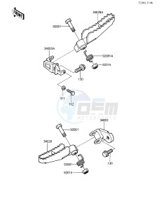 KXT 250 B [TECATE] (B1) [TECATE] drawing FOOTRESTS