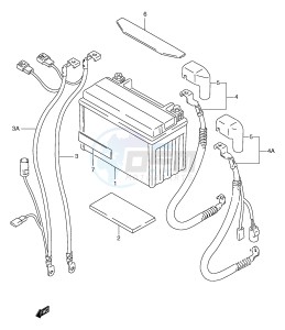 GSF1200 (E2) Bandit drawing BATTERY