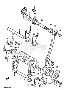 DR125S (E2) drawing GEAR SHIFTING