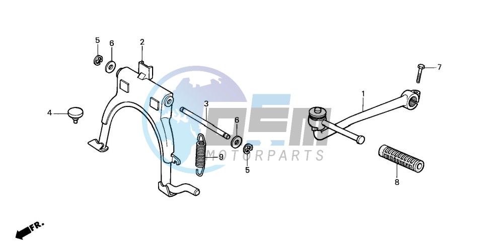 MAIN STAND/ KICK STARTER ARM