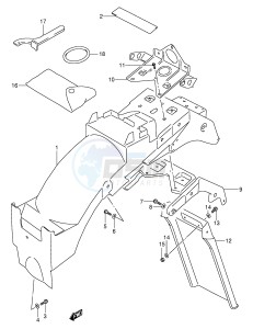 GSX600F (E2) Katana drawing REAR FENDER